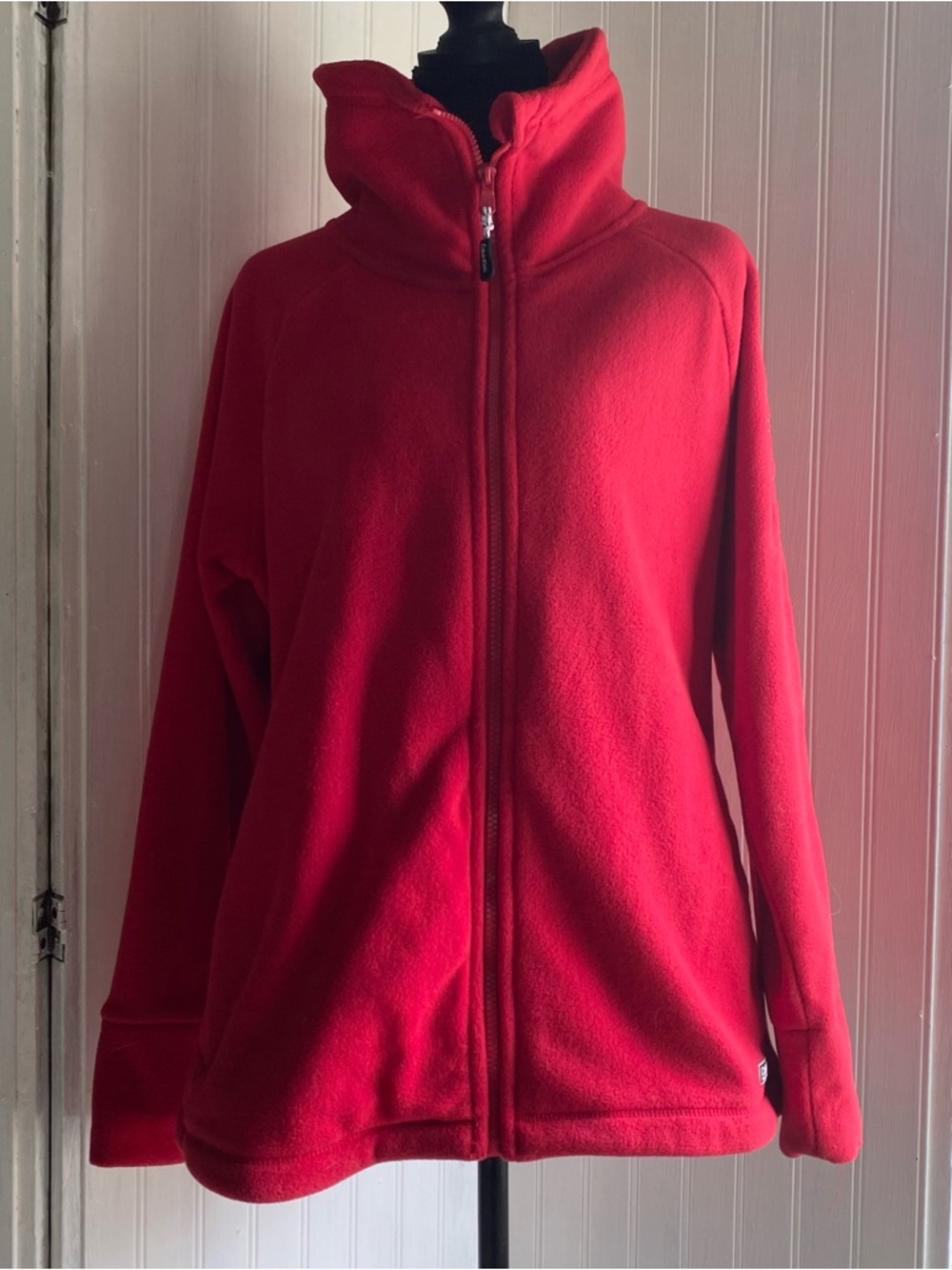 Calvin Klein Bright Red Full-Zip Fleece Jacket size L